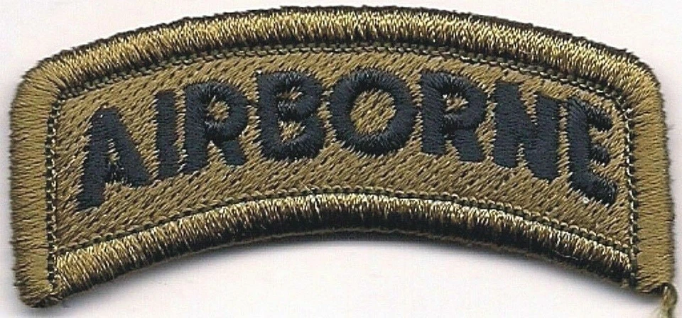 Brown Black 101st Airborne Division Tab Patch VELCRO® BRAND Hook Side Only - Image 4 of 4