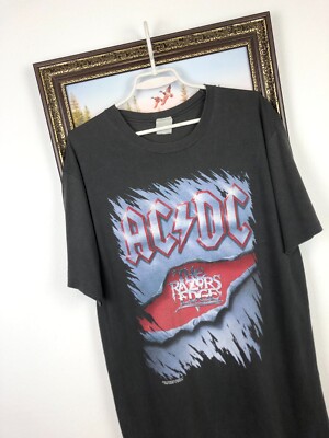 Vintage 90's ACDC AC/DC The Razor Edge Tour Shirt Band Tee Over