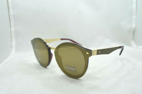 Escada Havana Sunglasses Black Gray Gold Logo Pantos Full Rim Oval SESD33S New Escada Havana Sunglasses Black Gray Gold Logo Pantos Full  main image 2