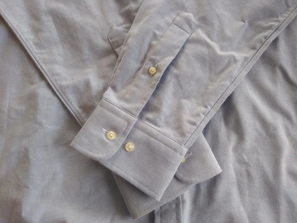 NUEVO SIN ETIQUETAS Bill's Caquis Azul Oxford Tela Abotonada 18-35 XXL Foto 3 de 4