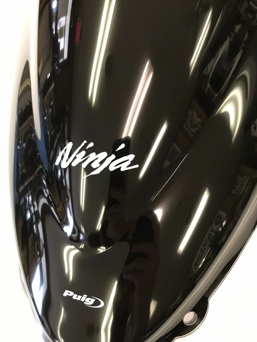 05-08 ZX6R 636 ZX6RR Black PUIG Racing Double Bubble Windshield