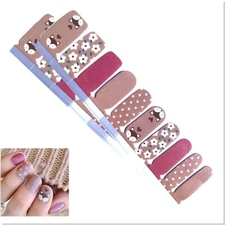 Jaysea Arts Nail Wraps - Brown Color Cute Fall Fox Street Nails Polish Art, B4G1