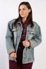 Jack & Jones Trucker Denim Jacket Ladies Jean Casual Blue Size Xxl-dj1415