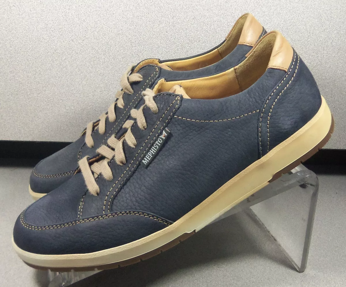 LUDO MMPF70 MENS SHOES 8 M EURO 7.5 NAVY TUMBLED LEATHER LACE UP