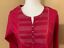 thumbnail 2  - Women’s Indian Style Dark Pink Tunic Embroidered with Silver Threads Size XL