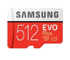 SAMSUNG EVO Plus 512GB MicroSD SDXC C10 Flash Memory Card w/ SD Adapter