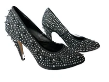 Rock & Republic Spikes & Studs High Heel Pumps Shoes Size 7 Rayana Black