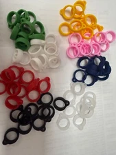1 0 PCS 13mm Stretchable Silicone Holder Rings – Anti-Lost for Lanyards COLORS!