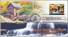 AO- 4927, 2014, Glade Creek Grist Mill,  Add-on Cover, Danese WV, First Day Cove