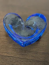 RARE Fire and Light Heart-Shaped Jewelry Cache – Cobalt Blue – Collector’s Dream