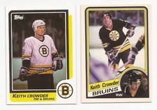 Lot of 2 Different Keith Crowder Bruins Hockey Cards
