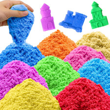 Play Sand for Kids,6.8Lbs of 10 Colored Magic Sands,Colorful Sensory Sand Kit,Sa