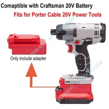 For Craftsman v-20 Battery Adapter Convert to for Porter Cable 20V Power Tools