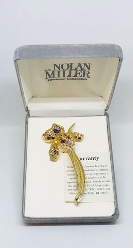 VTG NOLAN MILLER GLAMOUR COLLECTION - NIB/NWT-PURPLE IRIS FLOWER