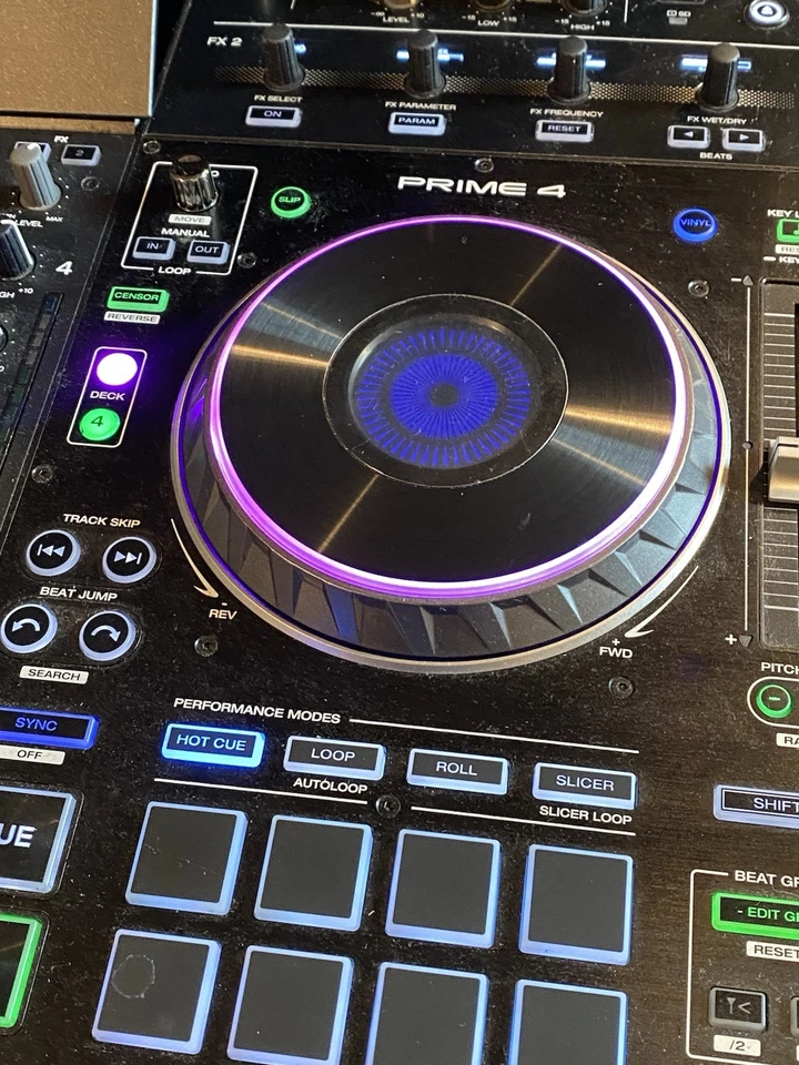Denon DJ PRIME 4+ Standalone 4-Deck DJ Controller - Black - Image 3 of 4