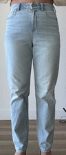 American Eagle Curvy Mom Jean Size 4 Light Wash Stretch Denim Tapered Leg