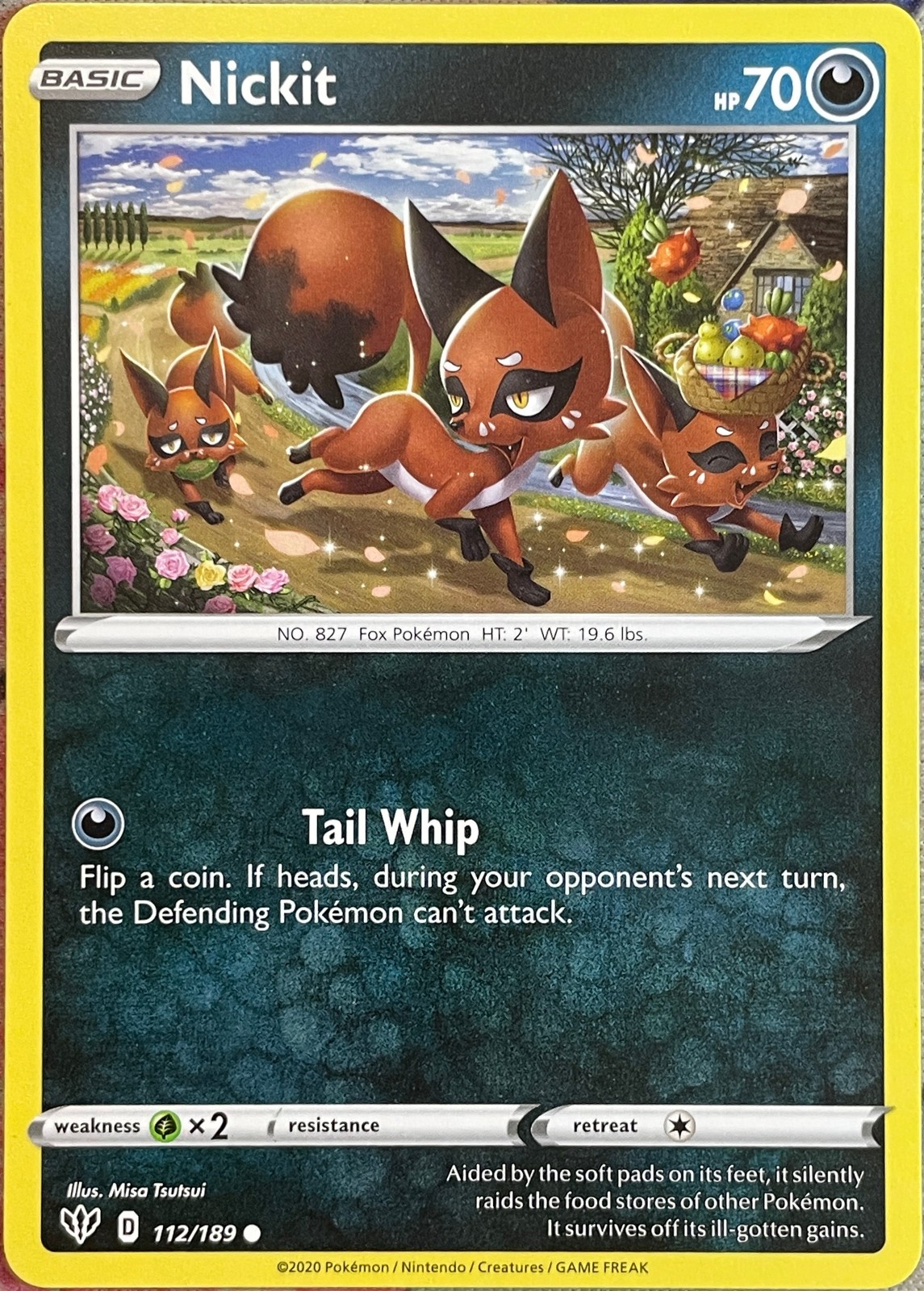 Nickit - 112/189 - Darkness Ablaze Pokemon 2020