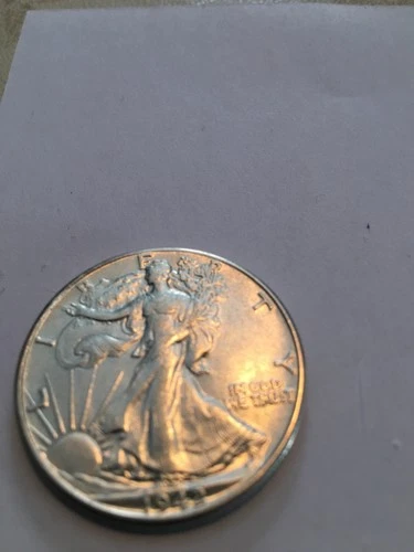 1942 walking liberty half dollar au