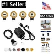 Brushed Nickel Garbage Disposal Air Switch Kit - Short/2" Button for Modern K...