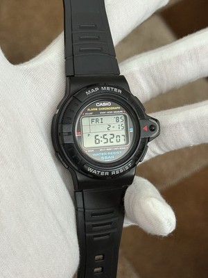 Rare Vintage Casio MAP-100 Map Meter Men's Digital Watch JDM 1990s