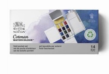 WINSOR  NEWTON COTMAN WATER COLOUR PAINT FIELD BOX 12 COLORS NEW FREE SHIPPING