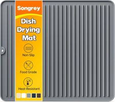 Songrey 18" x 16" Silicone Dish Drying Mat, Kitchen Counter Drying Pad for Sink