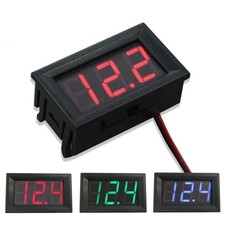 Waterproof DC 4.5-30V Digital Voltmeter LED Display Mini Panel Meter