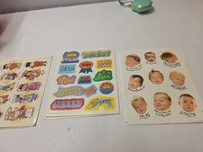 Lot Of 8 Vintage Sticker Sheets.