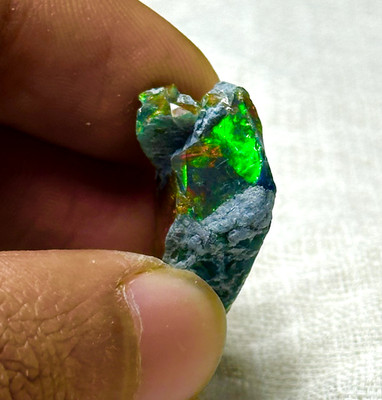 Stunning Black Opal Rough 10.45 Carat Natural Multi Fire Black Opal Raw Stone.