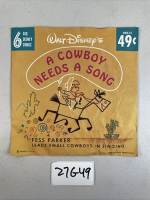 Fess Parker Im Lonely My Darling Wringle Wrangle 45 7  cowboy needs a song 27G49