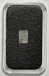 1 gram Platinum Bar Valcambi Suisse .999 Fine PT w/Black Airtight Holder