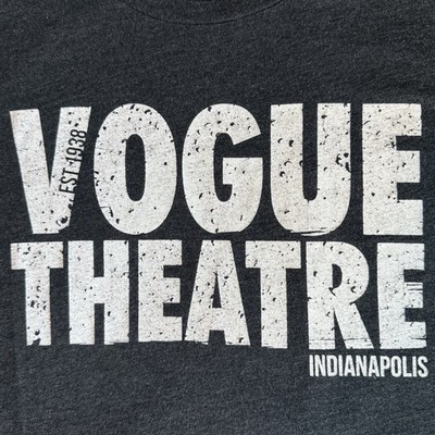 VOGUE THEATER Indianapolis Licensed Music Venue Logo T-Shirt. XL (NV) Preowned