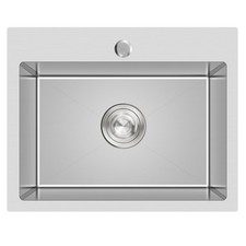 20-inch Drop in Kitchen Sink, Stainless Steel Single Bowl Small Kitchen Sink ...
