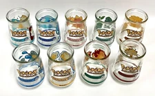 Set of 9 1999 Nintendo Pokémon Welch's Jelly Glasses Pikachu, Psyduck, ETC.