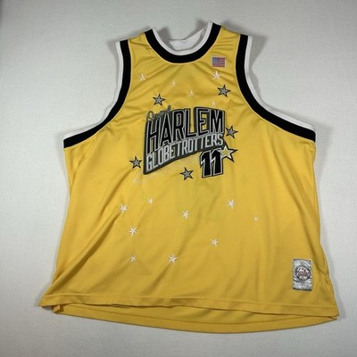Harlem Globetrotters #11 Gator Larry Rivers Yellow Jersey Platinum Fubu 4XL