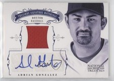 2012 Panini National Treasures 2/10 Adrian Gonzalez #3 Auto 0s3