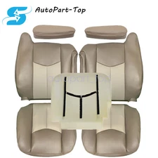 For 2003-2006 GMC Yukon Both Side Seat Cover & Foam Cushion & Armrest Cover Tan