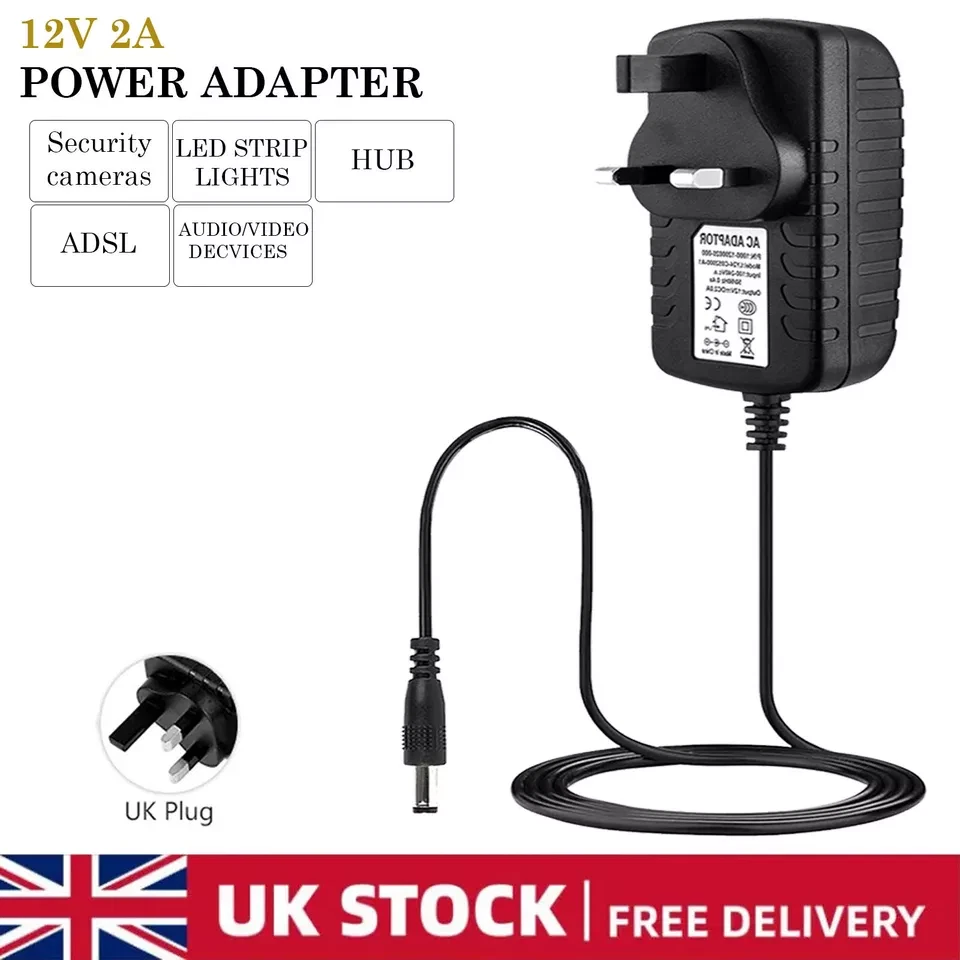 12V 3A 2A 1A POWER SUPPLY SWITCHING ADAPTER AC/DC 100-240V FOR CCTV LIGHT - Image 2 of 4