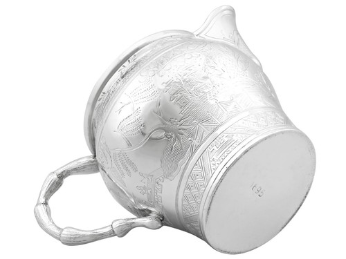 Antique Victorian Sterling Silver Cream Jug and Sugar Bowl (1884) - Picture 14 of 15
