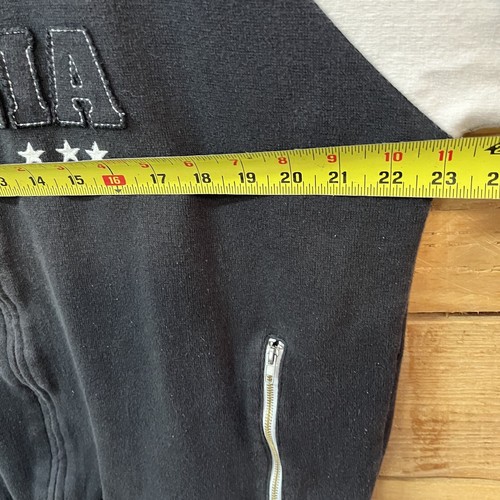 Vintage blau Marlin Italien durchgehender Reißverschluss mittelschweres Sweatshirt Track Herren Large - Bild 10 von 11