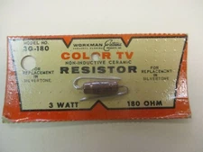 Workman Electronic Products 3G-180 New, NOS, Vintage Color TV Resistor