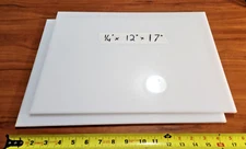 (2) DELRIN (ACETAL) NATURAL SHEET STOCK 0.25" X 12.00" X 17.00" LOT OF 2