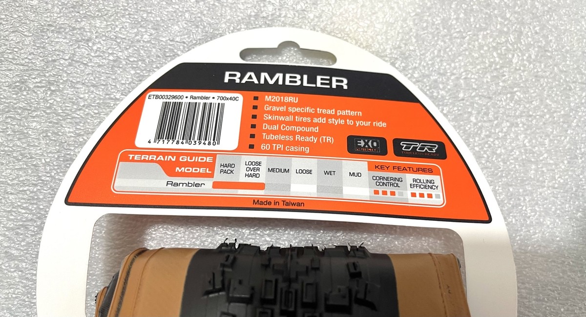 Maxxis Rambler 700 x 40C 60TPI EXO Tubeless Ready Gravel