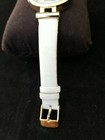 Embassy Watch Gold Case White Dial Faux Leather Band Quartz Watch EM4435L Works — photo 3