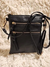 Isabelle Functional Multi Pocket Crossbody Bag Black