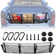 Pickup 3 Pocket Trunk Heavy-Duty Storage Organizer Net For Hyundai Santa Cruz