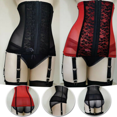Sexy Lace Waist Cincher Corset Shaper Removable Garter Belt 6 Straps Metal Clip | eBay Sexy Lace Waist Cincher Corset Shaper Removable Garter Belt 6 Straps Metal Clip | eBay