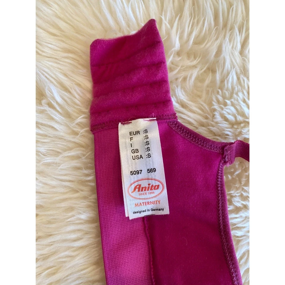 Anita Seamless Stretch Nursing Maternity Bra Size Small Fuschia/Pink Dot 5097 - Image 4 of 4