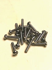 (12) 4-36 X 1/2 Slot Round Machine Screw Solid Brass Chrome #4-36x1/2 SPECIAL 