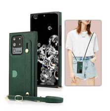 Crossbody Leather Wallet Case Rope Lanyard Holder Strap Shell Cover For Phones